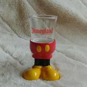 Disneyland Resort shot glass on Mickey Mouse legs